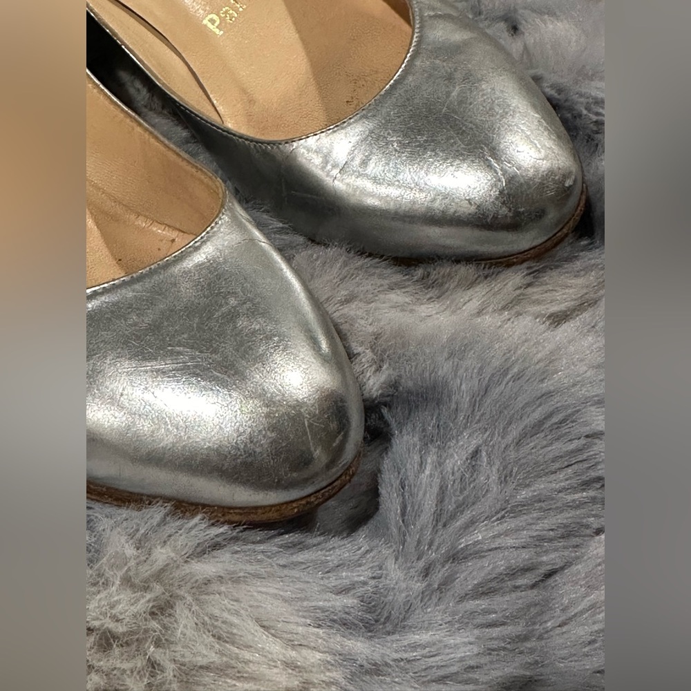 Christian Louboutin silver wedge 37 1/2 - Picture 13 of 13